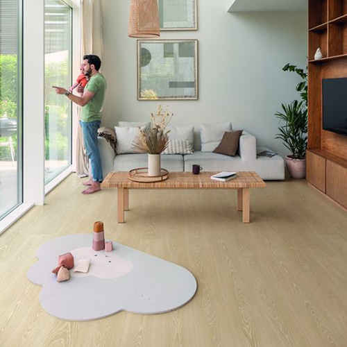 Ламинат Quick-Step Classic Waterproof Дуб морозная свежесть бежевый (CLM5799)